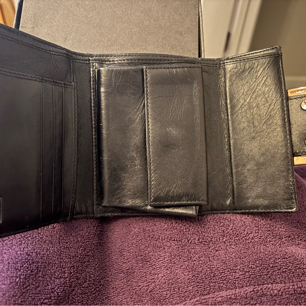 Fendi Zuccal Leather Canvas Brown Tri-Fold Wallet - Picture 4 of 10